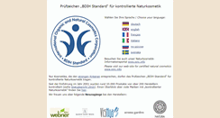 Desktop Screenshot of kontrollierte-naturkosmetik.de